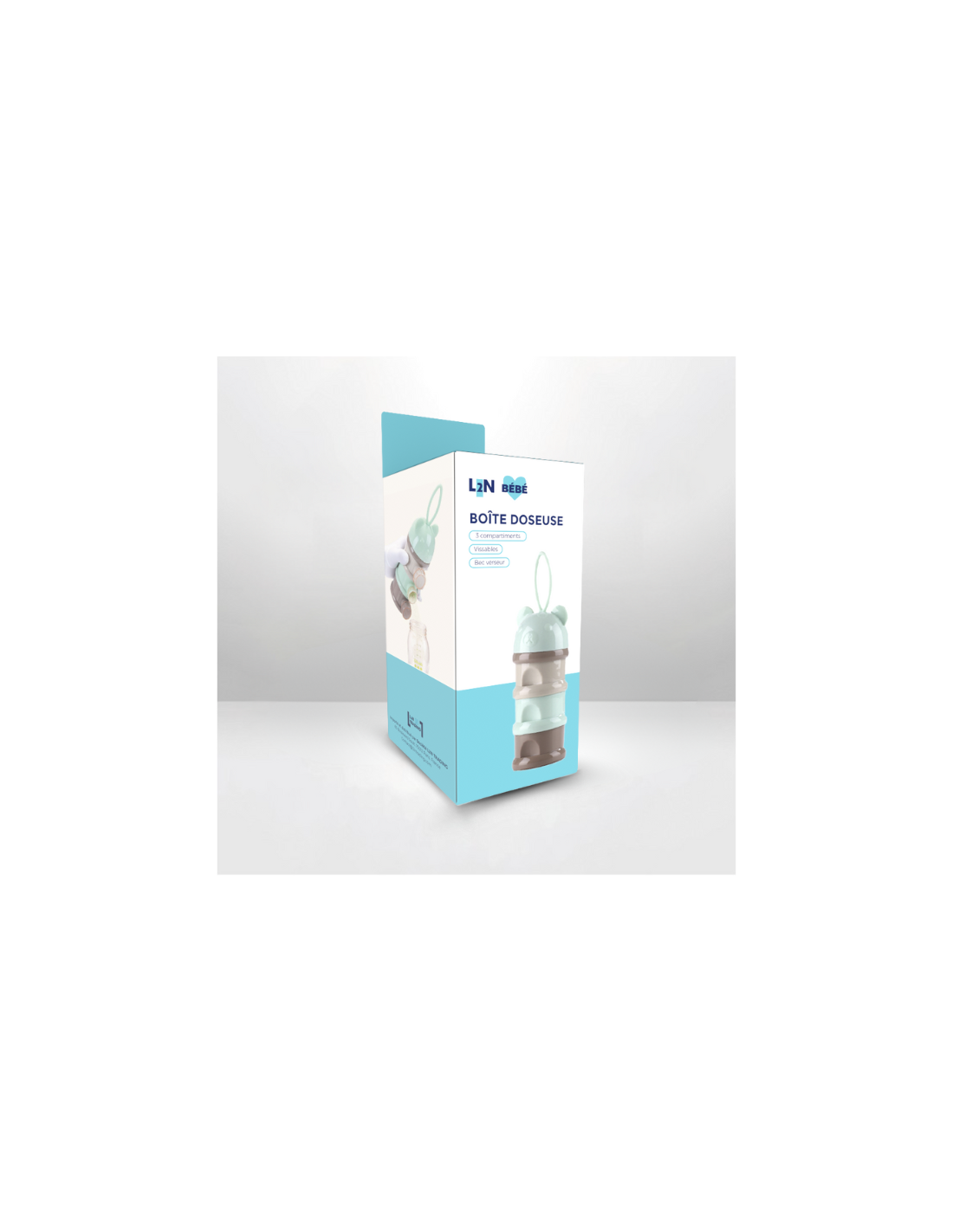 Scatola dosatrice latte in polvere a 3 scomparti - ShopInCasa.it