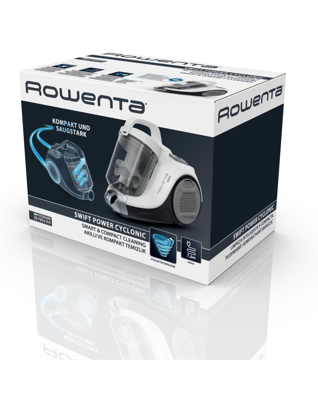 Rowenta Swift Power Cyclonic RO2957 Aspirapolvere Senza Sacco Animal Kit - ShopInCasa.it