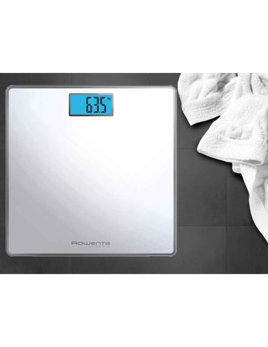 Rowenta BS1501 Classic Bilancia Pesapersone Digitale Vetro Temperato Bianco - ShopInCasa.it