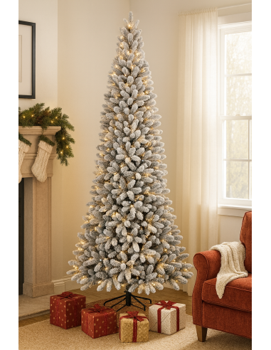 ALBERI DI NATALE: vendita online Albero di Natale floccato con LED "Montecarlo" altezza 210 cm con 1.140 rami in offerta