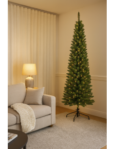 ALBERI E BASI DI NATALE: vendita online Albero Silvestre, 240 cm altezza e 66 cm diametro, 450 LED bianco caldo, giochi di lu...