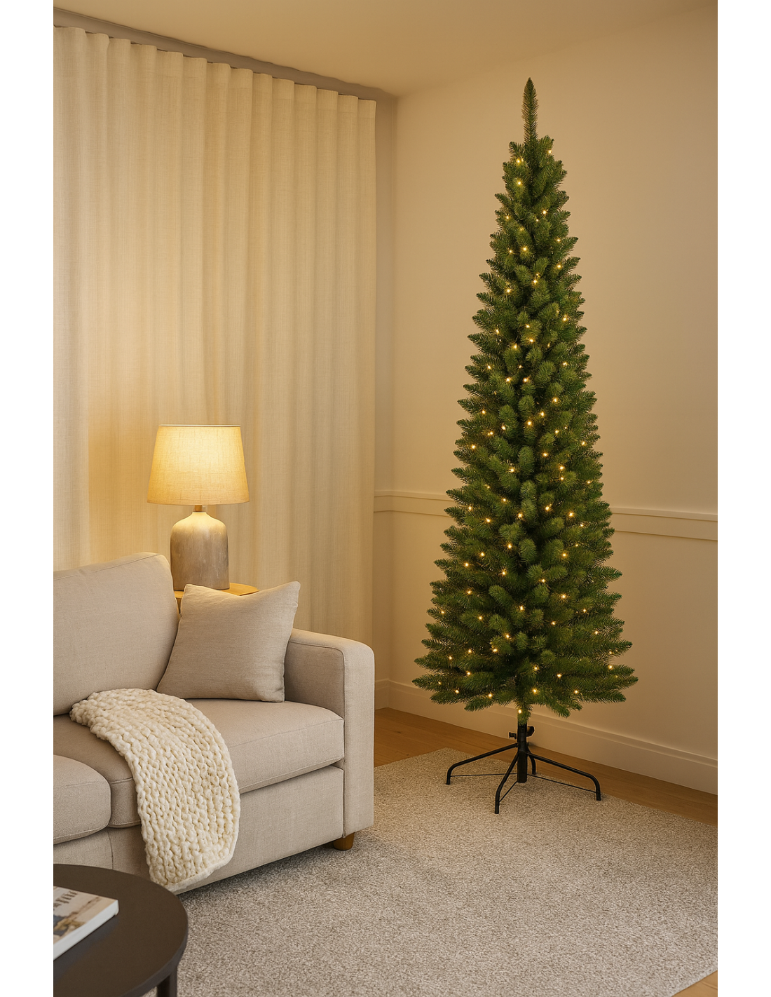 ALBERI E BASI DI NATALE: vendita online Albero Silvestre, 240 cm altezza e 66 cm diametro, 450 LED bianco caldo, giochi di lu...