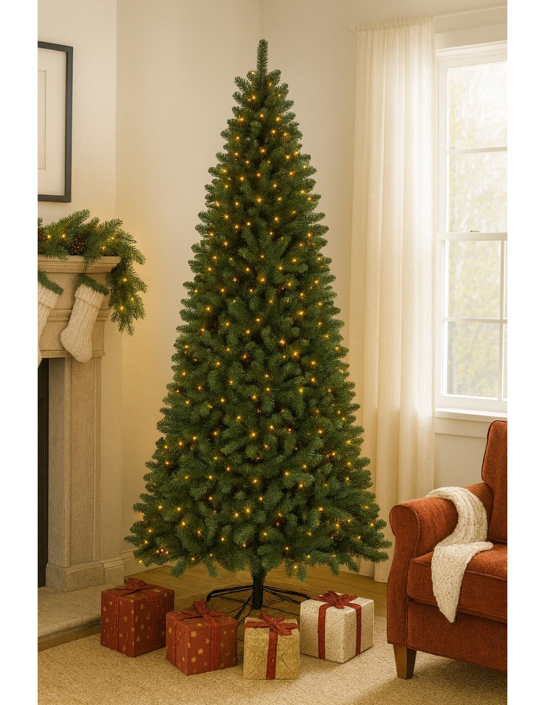 ALBERI DI NATALE: vendita online Albero Verde, 360 cm, 1050 LED bianco caldo, giochi di luce, la magia di Natale in offerta