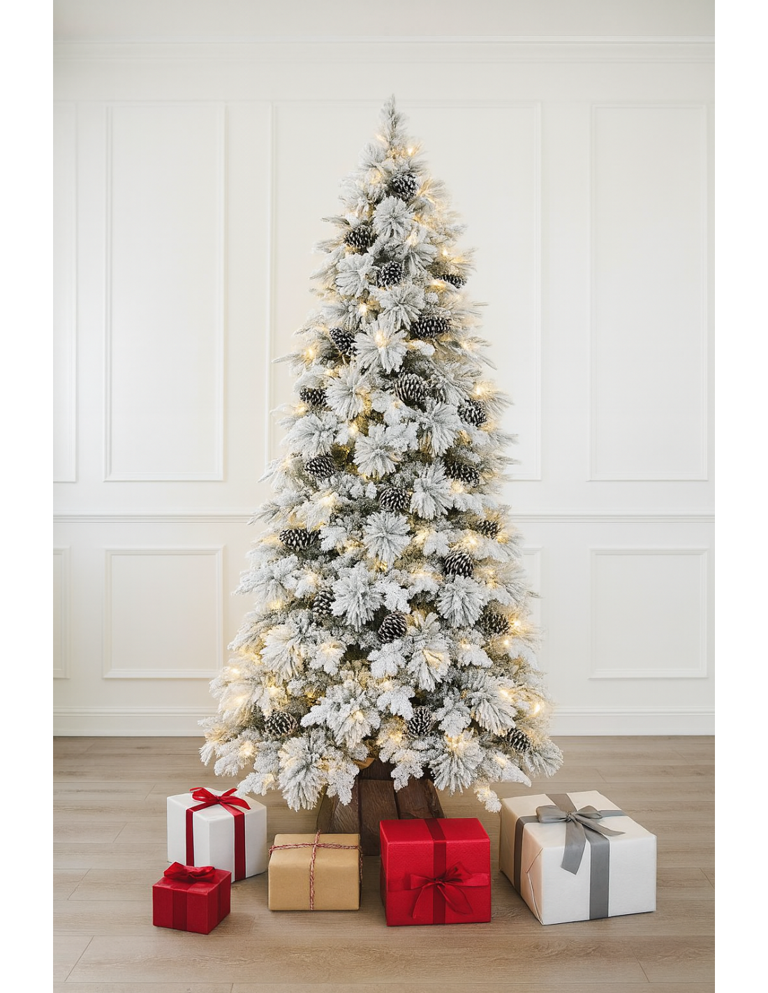 Albero Innevato Chamonix 210 cm 330 luci LED di Natale | Shop in Casa