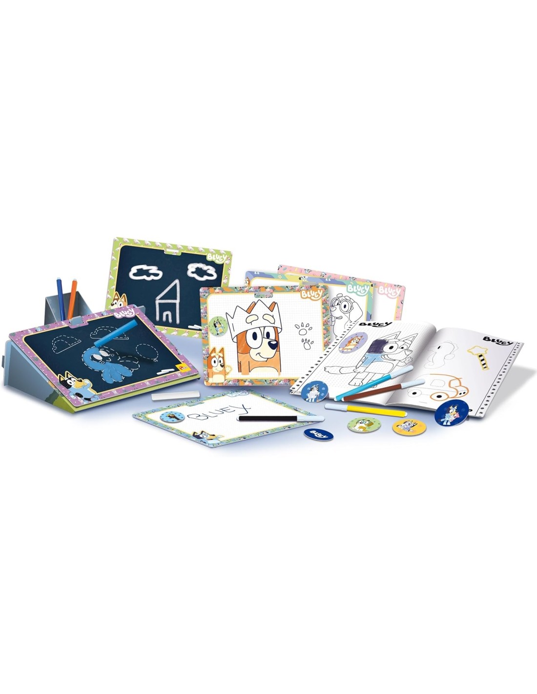 GIOCATTOLO PUBBLICIZZATO: vendita online ZAINETTO BLUEY CON KIT CREATIVO DISEGNA E COLORA in offerta