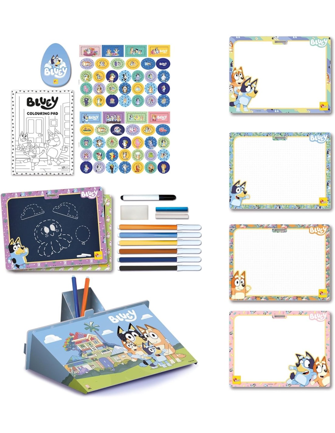 GIOCATTOLO PUBBLICIZZATO: vendita online ZAINETTO BLUEY CON KIT CREATIVO DISEGNA E COLORA in offerta