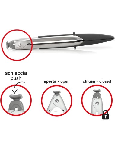 Pedrini Pinze Cucina Multiuso Acciaio Silicone 25 cm | Shop in Casa
