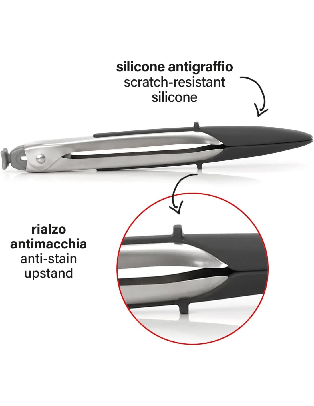 Pedrini Pinze Cucina Multiuso Acciaio Silicone 25 cm | Shop in Casa