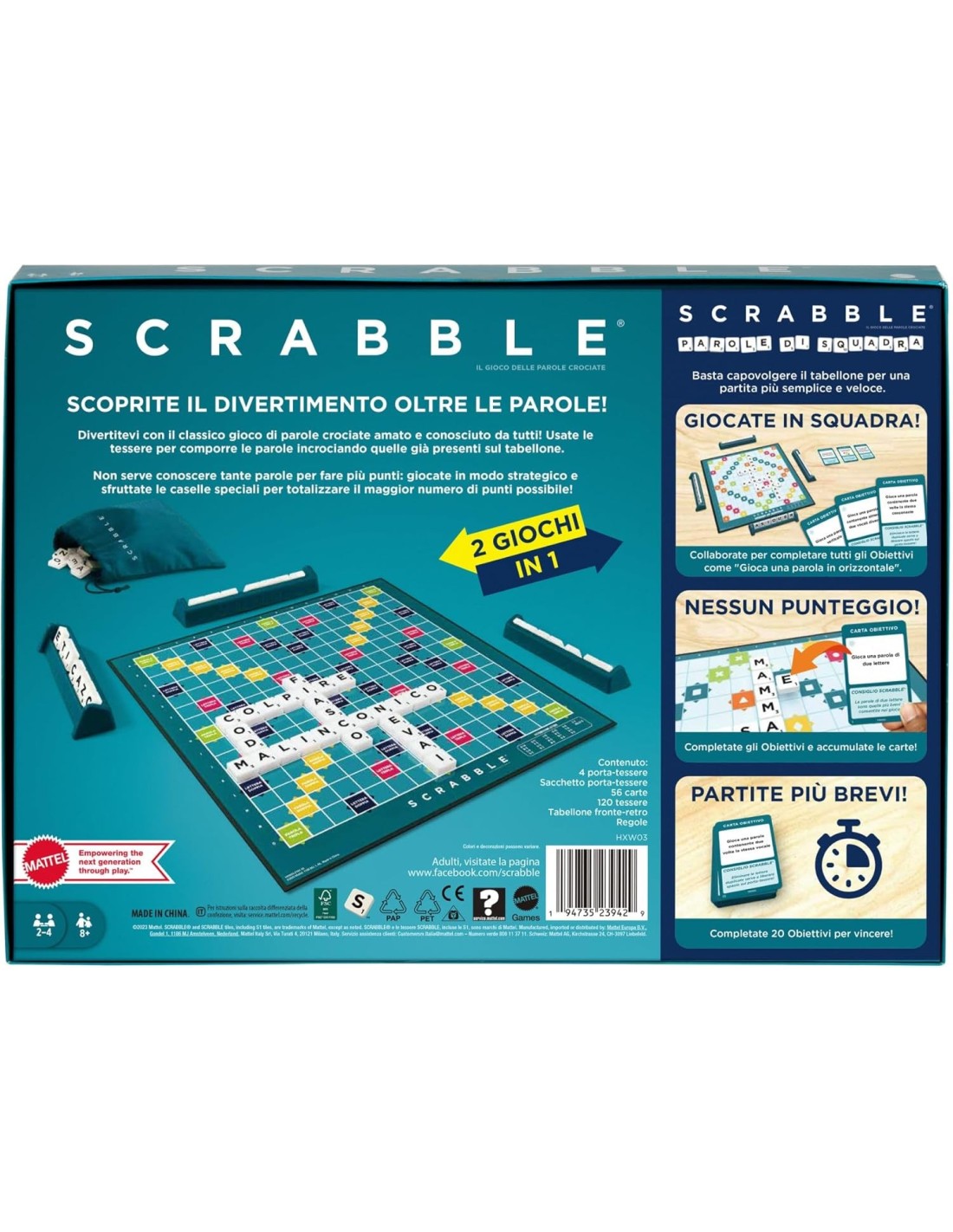 Mattel Games Scrabble Gioco da Tavolo Parole 8+ | Shop in Casa