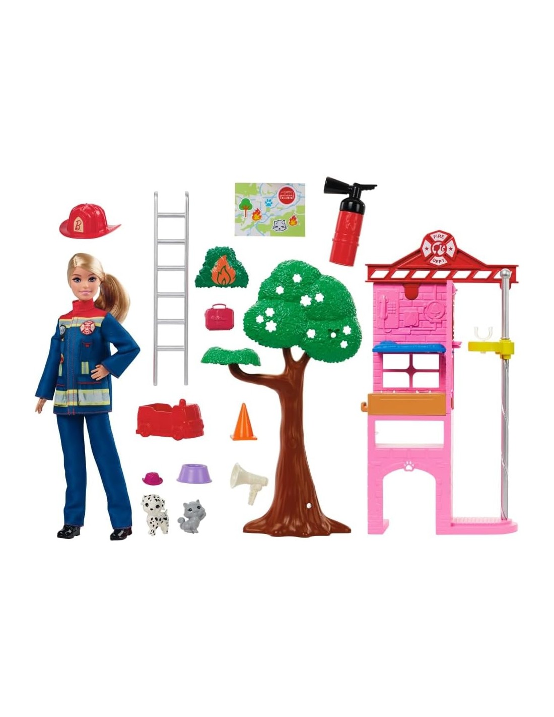 Barbie Carriere Vigilessa del Fuoco Playset 3+ anni | Shop in Casa