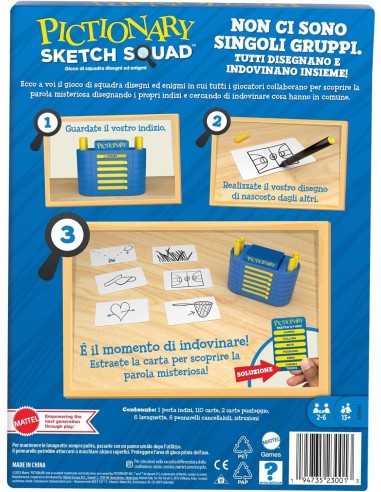 Pictionary Sketch Squad Mattel Games 13+ anni | Shop in Casa