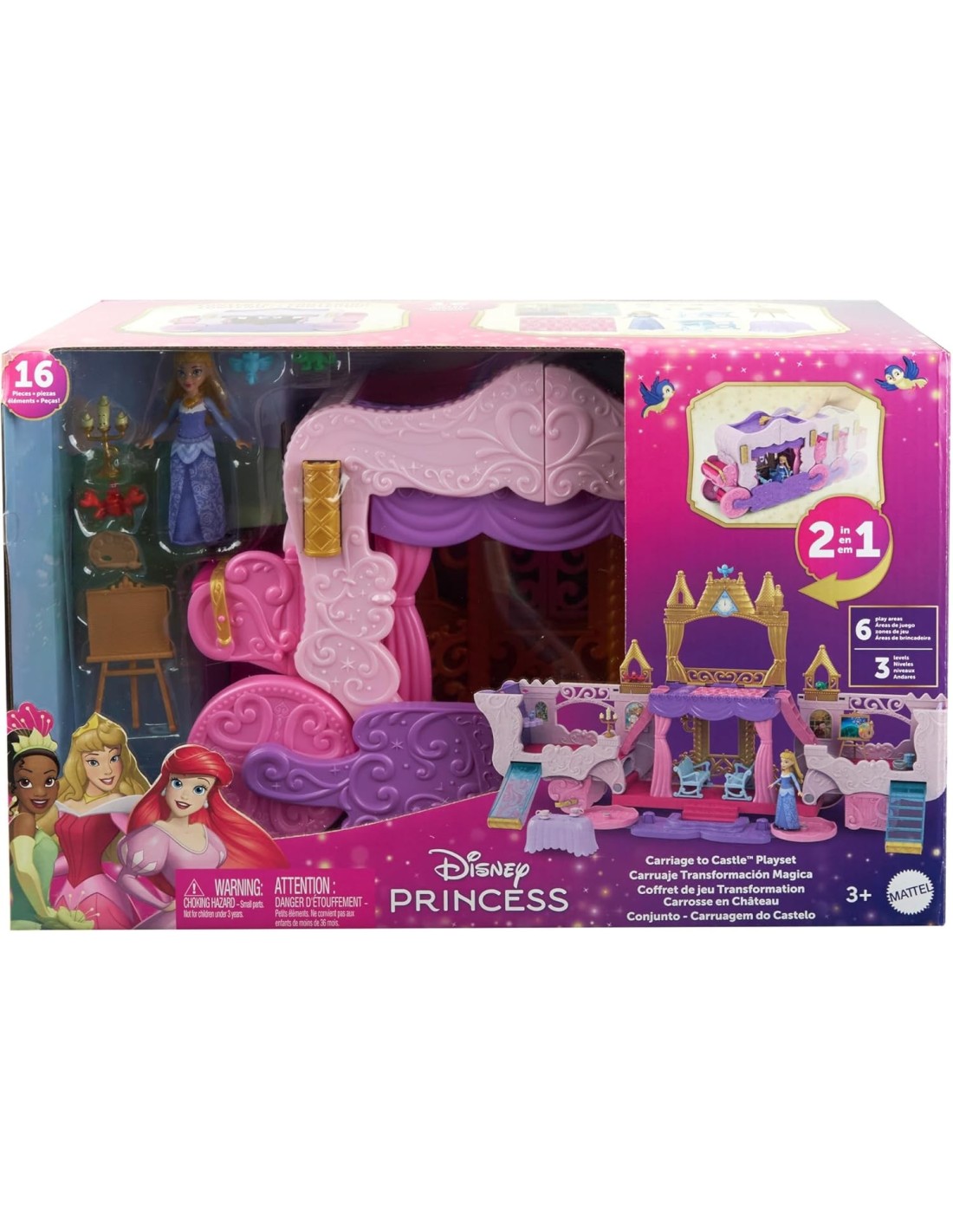 Mattel Disney Princess Castello Carrozza Playset 3+ anni | Shop in Casa