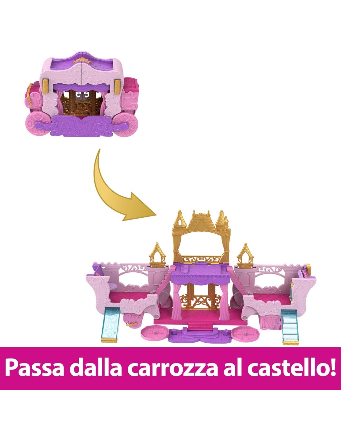 Mattel Disney Princess Castello Carrozza Playset 3+ anni | Shop in Casa
