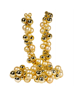 SFERE E PENDAGLI: vendita online Ghirlanda di Natale Sfere Oro 3/5cm Lunghezza 180cm PVC, Decorazioni Natalizie, Addobbi, La ...