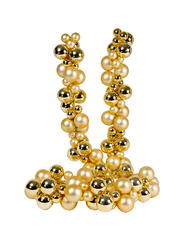 SFERE E PENDAGLI: vendita online Ghirlanda di Natale Sfere Oro 3/5cm Lunghezza 180cm PVC, Decorazioni Natalizie, Addobbi, La ...