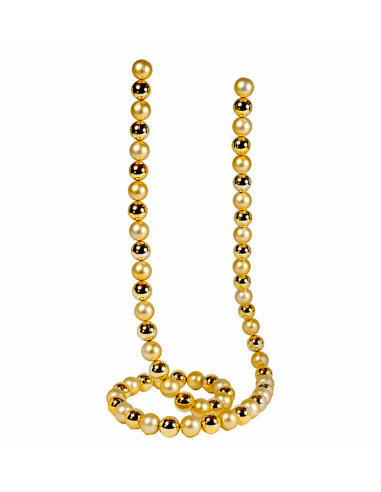SFERE E PENDAGLI: vendita online Ghirlanda di Natale Sfere Oro 3cm Lunghezza 180cm PVC, Decorazioni Natalizie, Addobbi, La ma...