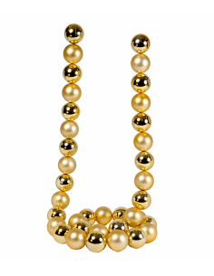 SFERE E PENDAGLI: vendita online Ghirlanda di Natale Sfere Oro 5cm Lunghezza 180cm PVC, Decorazioni Natalizie, Addobbi, La ma...