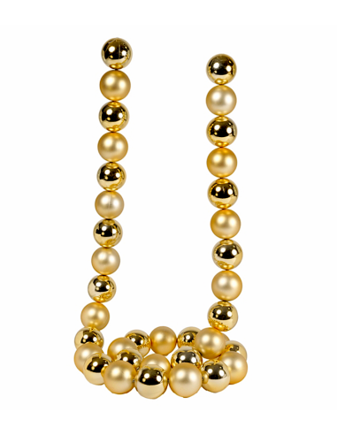 SFERE E PENDAGLI: vendita online Ghirlanda di Natale Sfere Oro 5cm Lunghezza 180cm PVC, Decorazioni Natalizie, Addobbi, La ma...