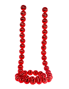 SFERE E PENDAGLI: vendita online Ghirlanda di Natale Sfere Pumpkin Rosse 4cm Lunghezza 180cm PVC, Decorazioni Natalizie, Addo...