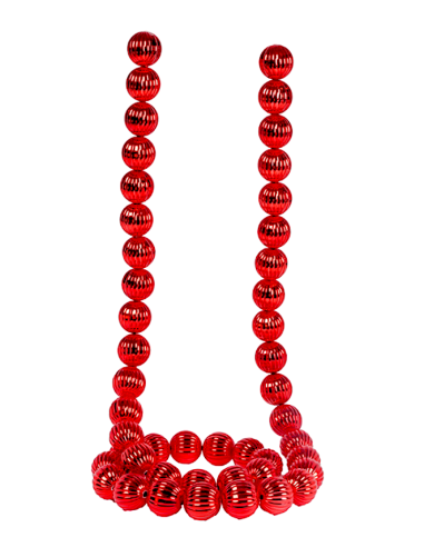 SFERE E PENDAGLI: vendita online Ghirlanda di Natale Sfere Pumpkin Rosse 4cm Lunghezza 180cm PVC, Decorazioni Natalizie, Addo...
