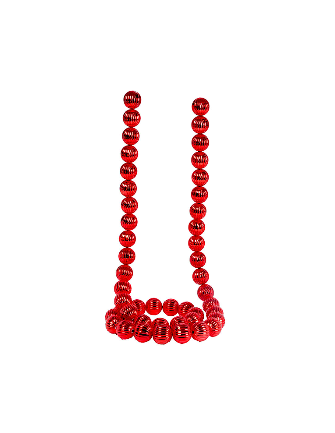 SFERE E PENDAGLI: vendita online Ghirlanda di Natale Sfere Pumpkin Rosse 4cm Lunghezza 180cm PVC, Decorazioni Natalizie, Addo...