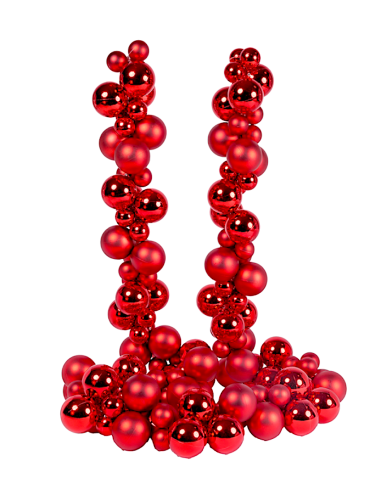 SFERE E PENDAGLI: vendita online Ghirlanda di Natale Sfere Rosse 3/5cm Lunghezza 180cm PVC, Decorazioni Natalizie, Addobbi, L...