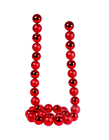 SFERE E PENDAGLI: vendita online Ghirlanda di Natale Sfere Rosse 5cm Lunghezza 180cm PVC, Decorazioni Natalizie, Addobbi, La ...