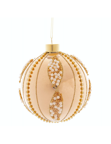 SFERE E PENDAGLI: vendita online Sfera di Natale Oro Beads 12cm Vetro, Pallina Natalizia, Decorazioni Albero, La magia di Nat...