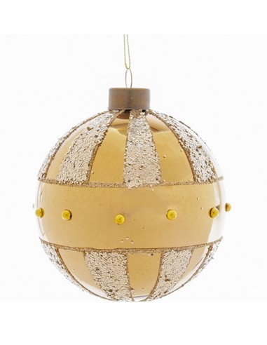 SFERE E PENDAGLI: vendita online Sfera di Natale Oro Beads 8cm Vetro, Pallina Natalizia, Decorazioni Albero, La magia di Nata...