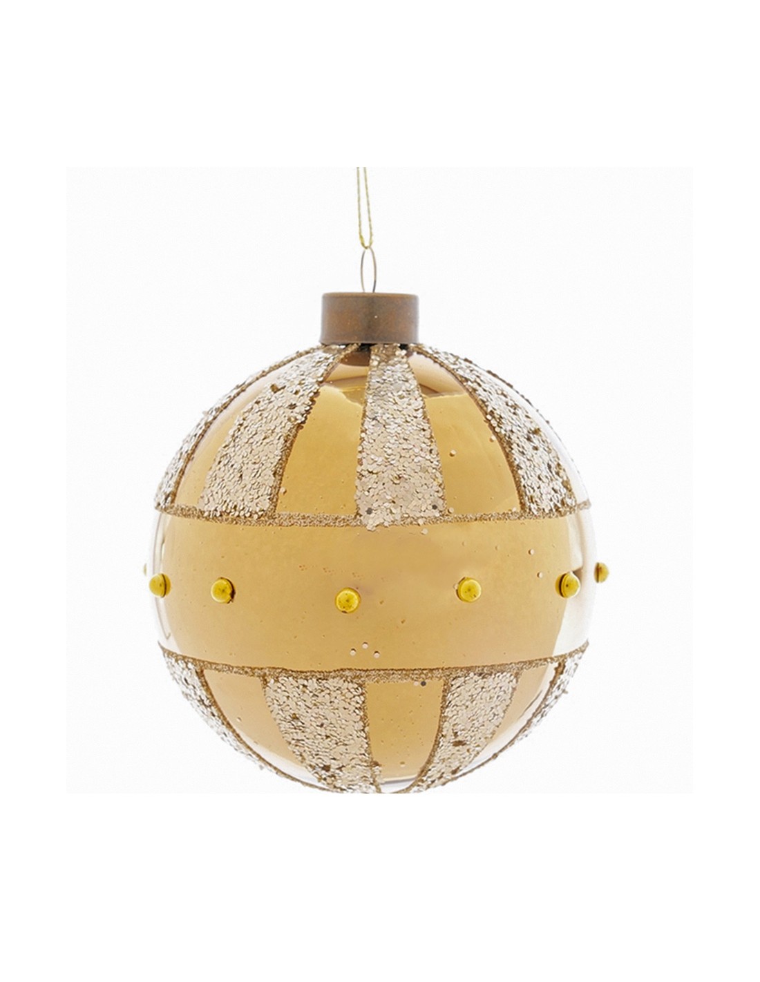 SFERE E PENDAGLI: vendita online Sfera di Natale Oro Beads 12cm Vetro, Pallina Natalizia, Decorazioni Albero, La magia di Nat...