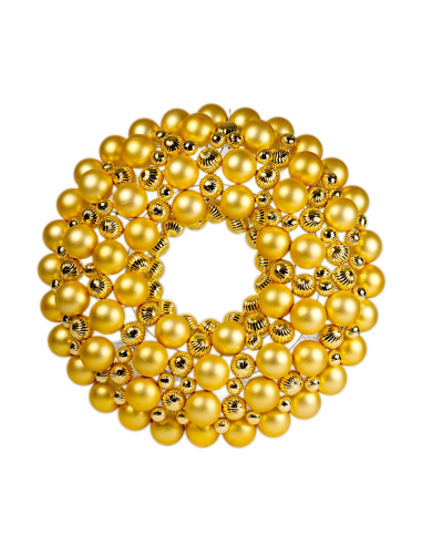 DIETROPORTA: vendita online Corona di Natale Sfere Oro Diam.80cm PVC, Ghirlanda di Natale, Addobbi, La magia di Natale per la...