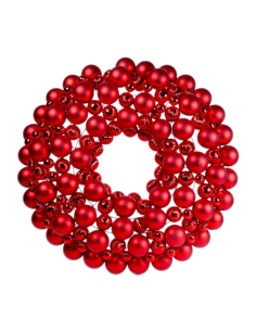 DIETROPORTA: vendita online Corona di Natale Sfere Rosse Diam.80cm PVC, Ghirlanda di Natale, Addobbi, La magia di Natale per ...