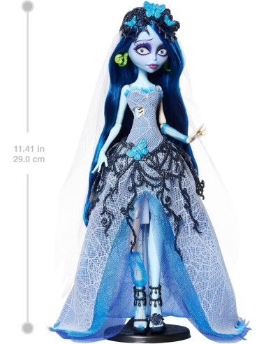 GIOCATTOLO PUBBLICIZZATO: vendita online Monster High Skullector Emily – Corpse Bride (JDR67) | Edizione Anniversario – Abito...