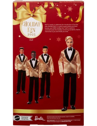 GIOCATTOLO PUBBLICIZZATO: vendita online BARBIE KEN MAGIA DELLE FESTE 2025, BAMBOLA DA COLLEZIONE, TUTA ELEGANTE, GIACCA DORA...