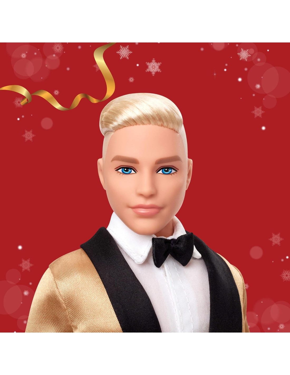 GIOCATTOLO PUBBLICIZZATO: vendita online BARBIE KEN MAGIA DELLE FESTE 2025, BAMBOLA DA COLLEZIONE, TUTA ELEGANTE, GIACCA DORA...
