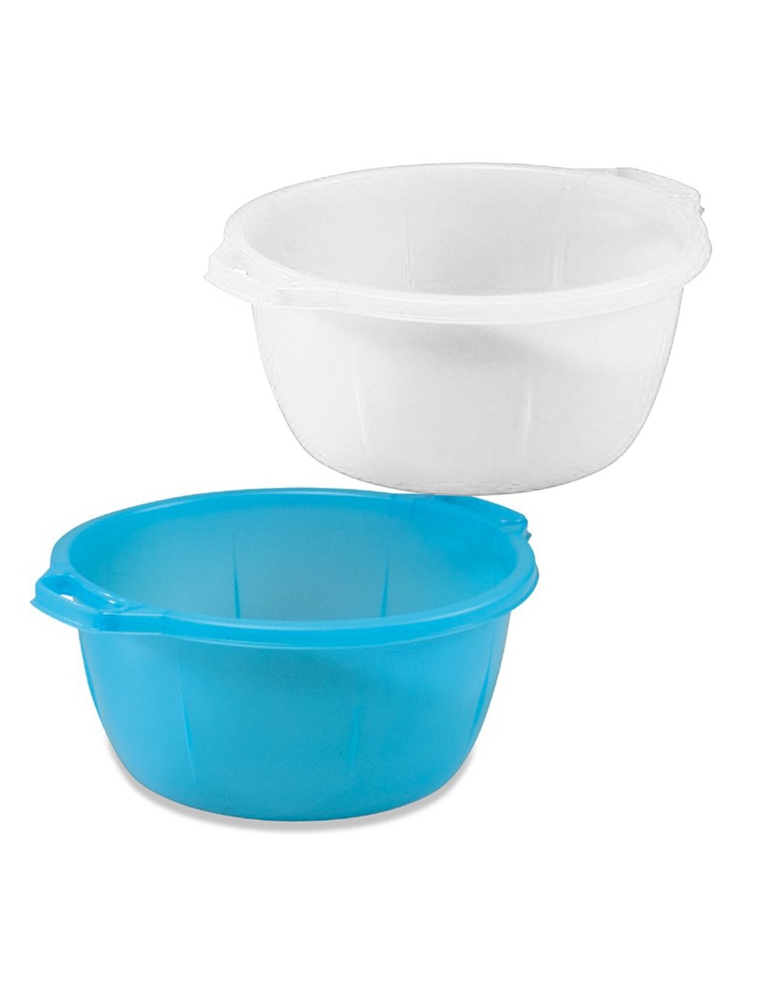 BACINELLE: vendita online Bacinella bombata plastica 25lt, contenitore rotondo multiuso, assortito bianca o blu, vasca colora...