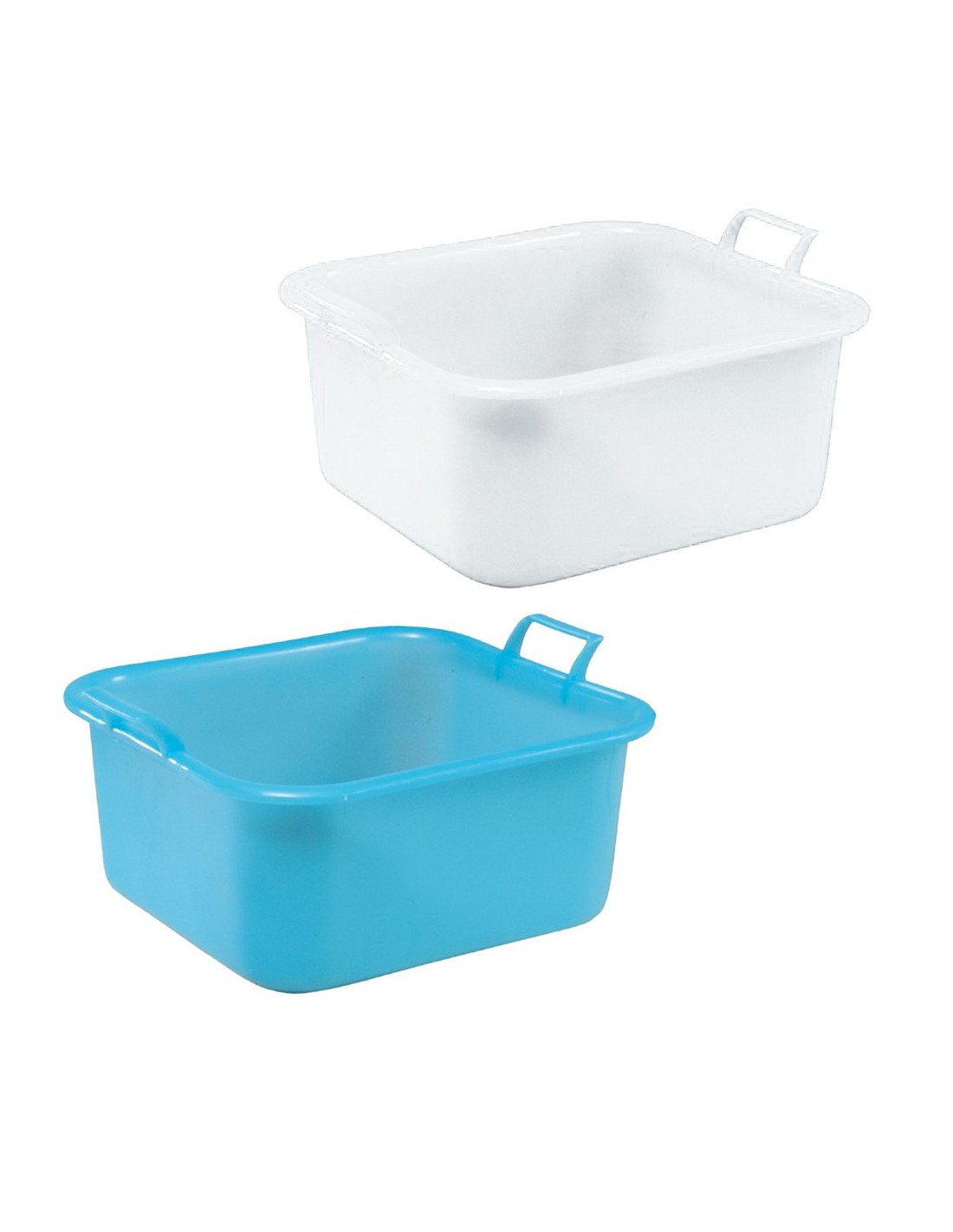 BACINELLE: vendita online Bacinella quadrata plastica 10lt, bacinella 33x31x16, contenitore plastime bianco blu, vasca plasti...