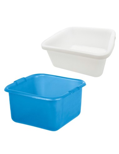 BACINELLE: vendita online Bacinella quadrata plastica 34lt, bacinella bianca o blu, contenitore multiuso plastime, bacinella ...