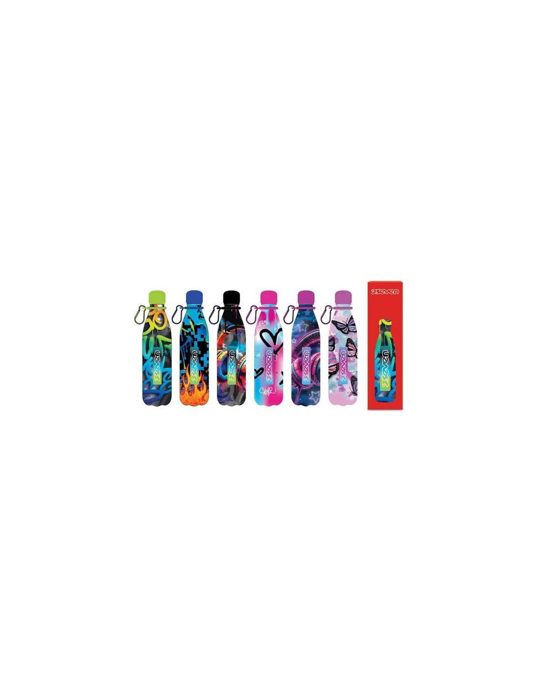 THERMOS E PORTAVIVANDE: vendita online Borraccia termica, acciaio inox, 500 ml, Seven, assortito in offerta