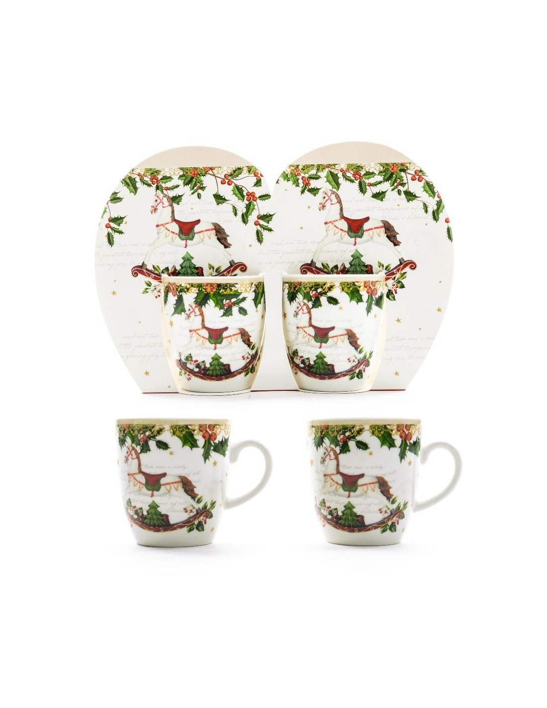 SET 2 TAZZINE IN PORCELLANA 80ML