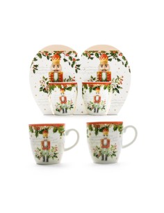 PORCELLANE: vendita online Set 2 Tazzine di Natale in Porcellana 80ml, Tazze Caffè, Servizio Tavola, La magia di Natale per l...