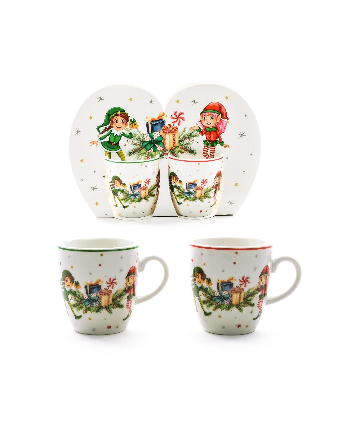 SET 2 TAZZINE IN PORCELLANA 80ML