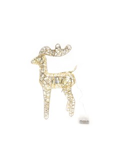 OGGETTISTICA NATALE: vendita online Renna di Natale Oro Metallo 25,5x10x38cm con 30 Luci, Decorazioni Natalizie, Addobbi, La ...