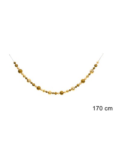 GHIRLANDA SFERE 170CM ORO