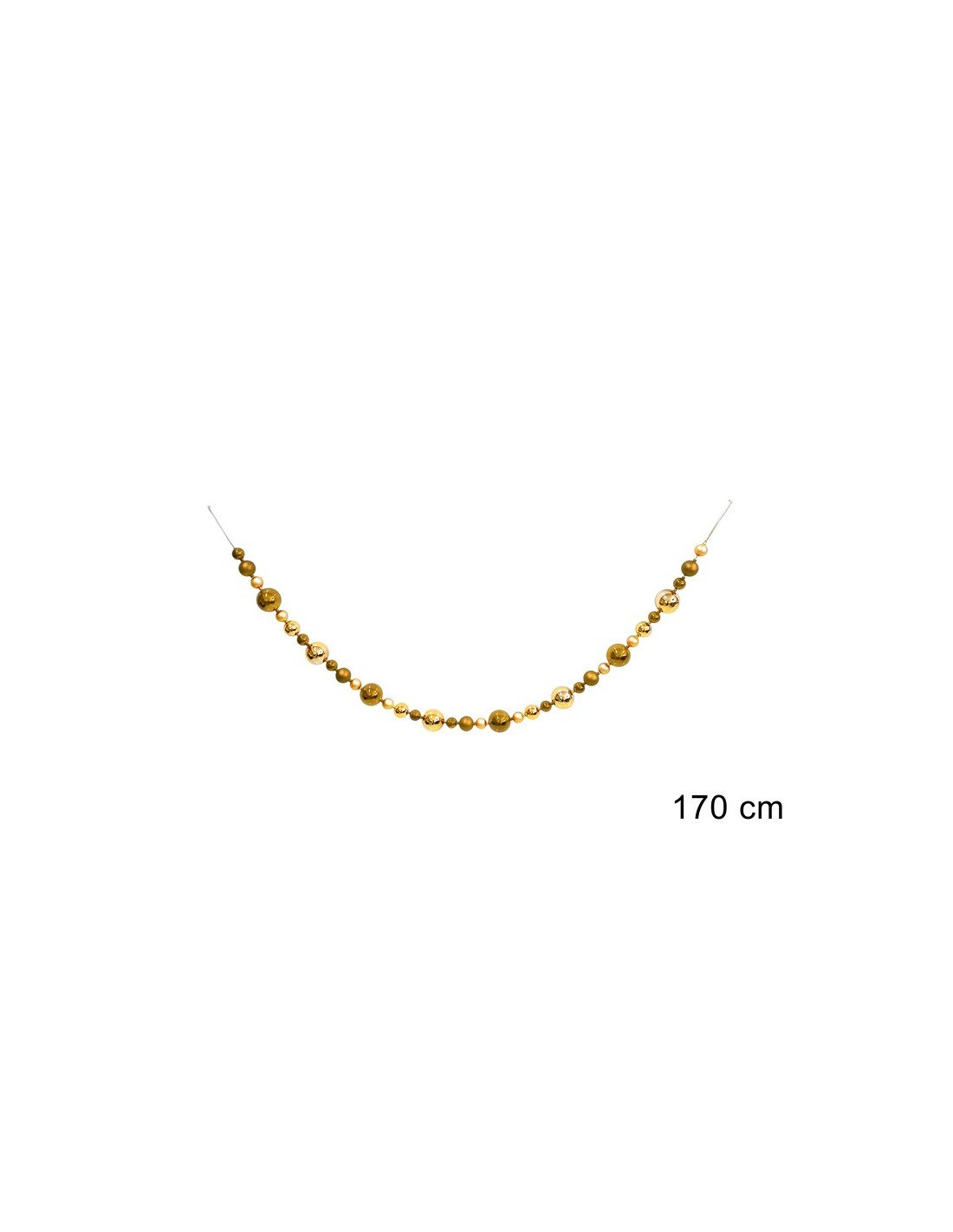 GHIRLANDA SFERE 170CM ORO