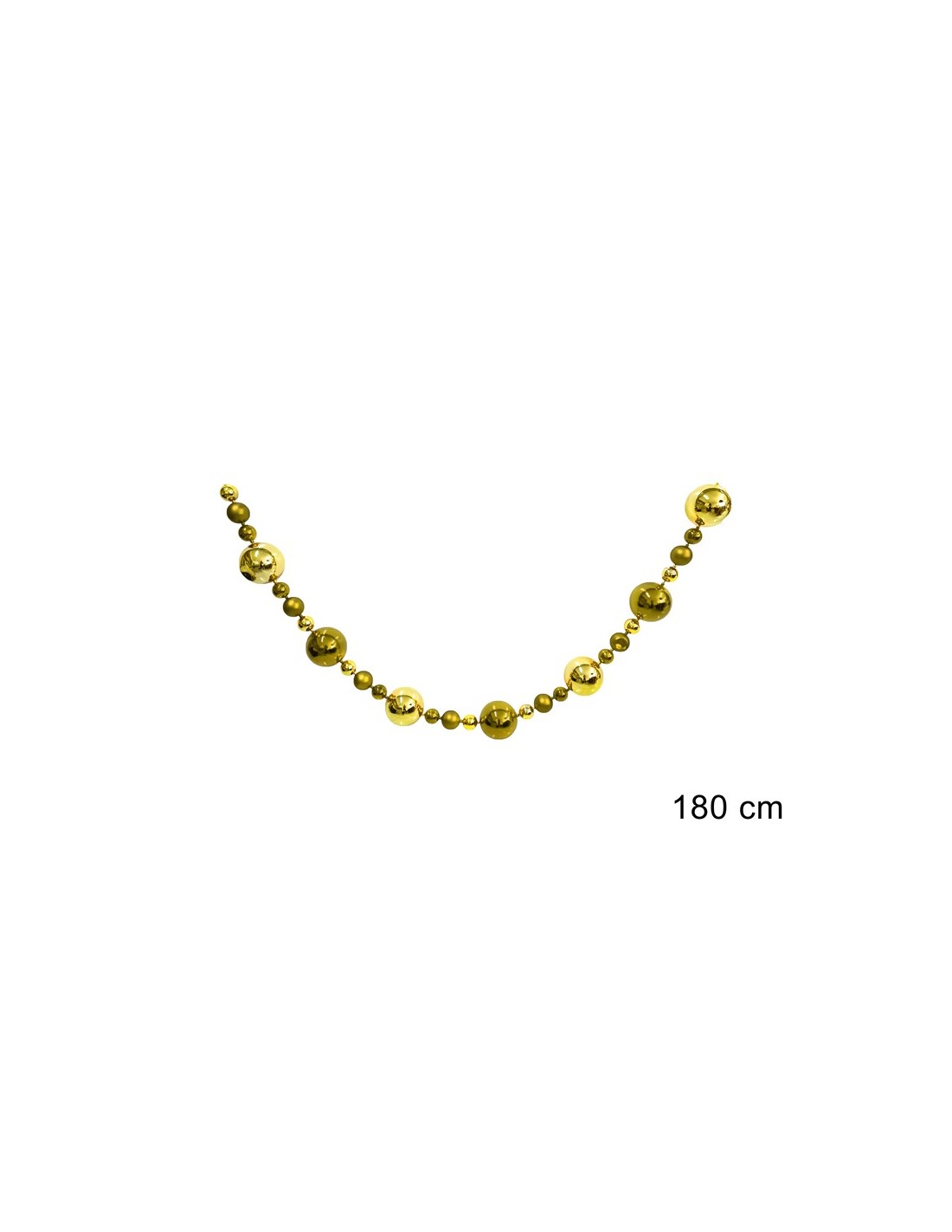 GHIRLANDA SFERE 180CM ORO PLASTICA
