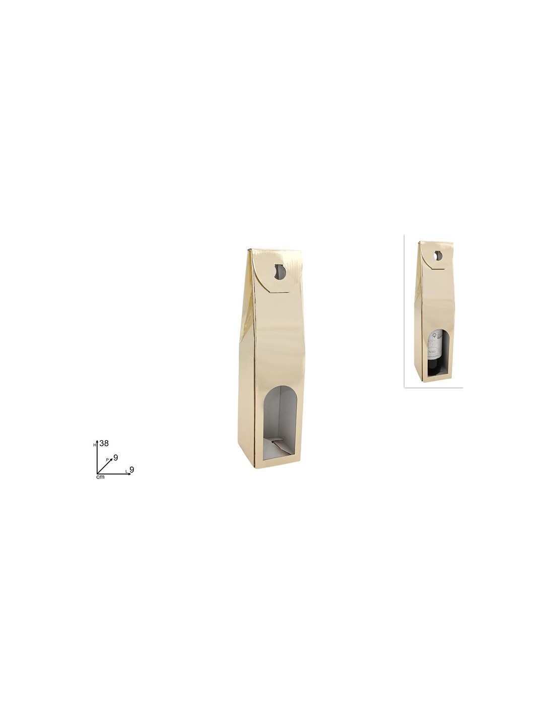 BOX PORTABOTTIGLIA ORO METALLIZZATO