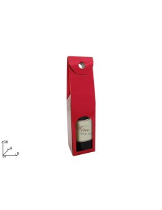 BUSTE E CARTE DA REGALO: vendita online Box Portabottiglia di Natale Rosso Metallizzato, Confezione Regalo Vino, Accessori Na...