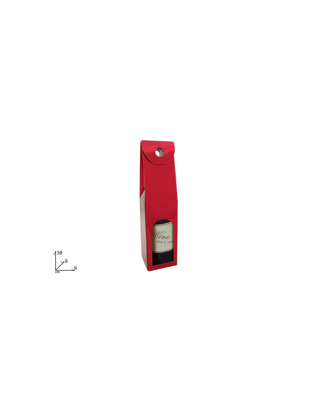 BOX PORTABOTTIGLIA ROSSO METALLIZZATO
