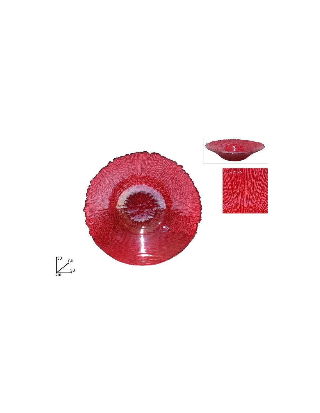 BUSTE E CARTE DA REGALO: vendita online Centrotavola di Natale Vetro Rosso 30cm, Decorazioni Natalizie, Accessori Tavola, La ...